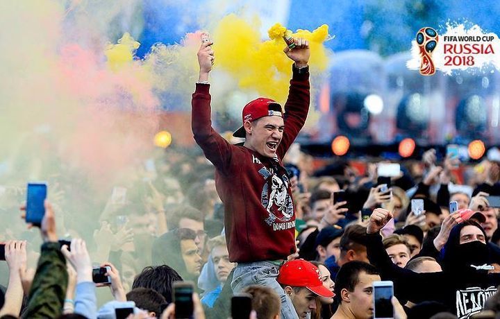Праздник футбола на улицах Москвы