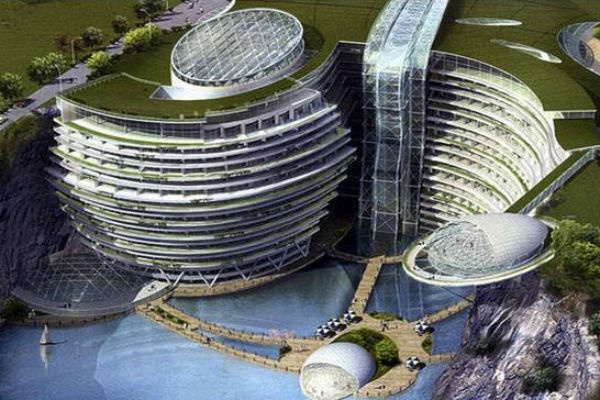 Дунёда биринчи: Хитойда кўп қаватли ер ости меҳмонхонаси очилди