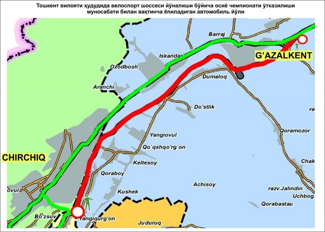 Бўстонлиқда айрим йўллар ёпилади, Чирчиқ шаҳри орқали ҳаракатланиш тавсия қилинади