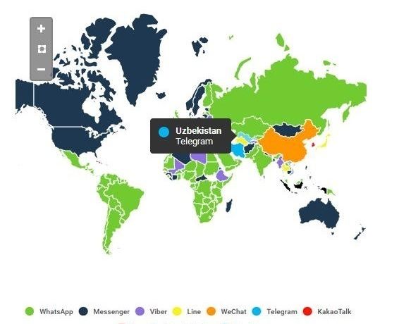 Ўзбекистон «Telegram»дан фойдаланиш бўйича дунёда учинчи ўринда