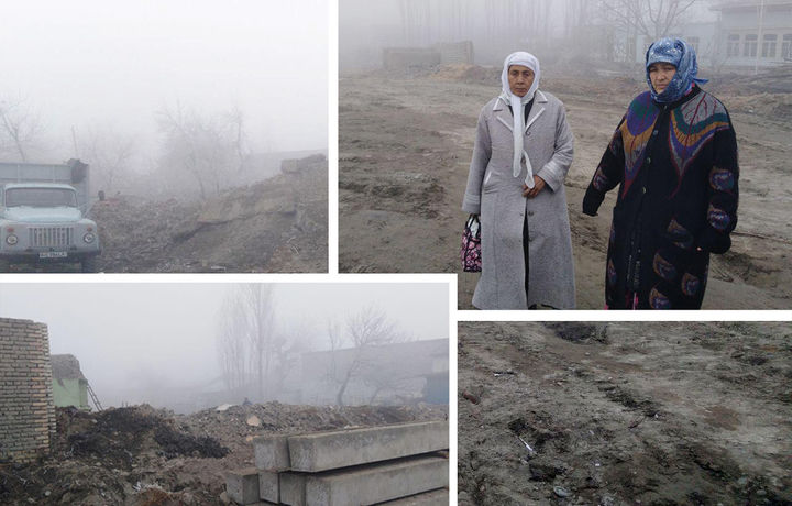 Учкўприкда қиш-қировли кунларда уйлар бузилиб, аҳоли кўчирилмоқда...