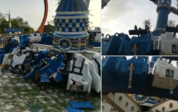 Hindistondagi istirohat bog‘ida halokat yuz berdi: gondola-mayoq qulab tushdi (video)
